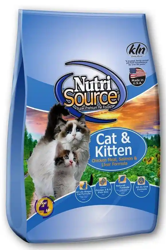 Nutrisource Cat & Kitten: Chicken, Salmon, Liver & Rice Recipe 4lb