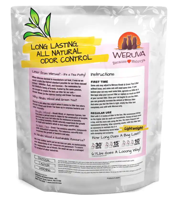 "it's A Tea Potty!" Hinoki Wood & Green Tea Cat Litter 6.7-lb