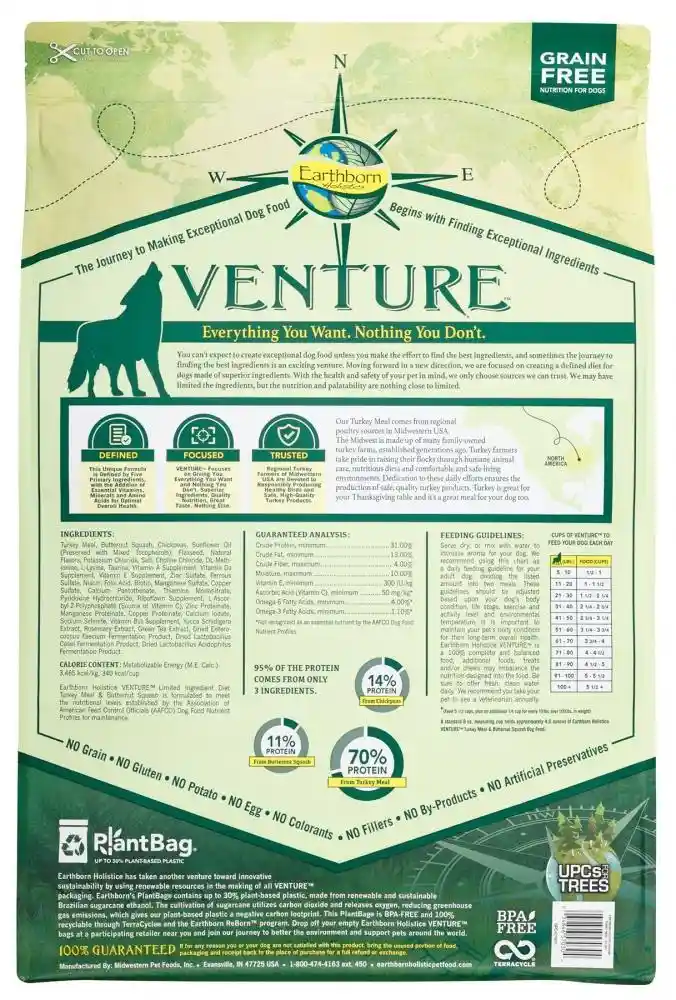 Earthborn Dog VENTURE: Limited Ingredient Turkey 4lb