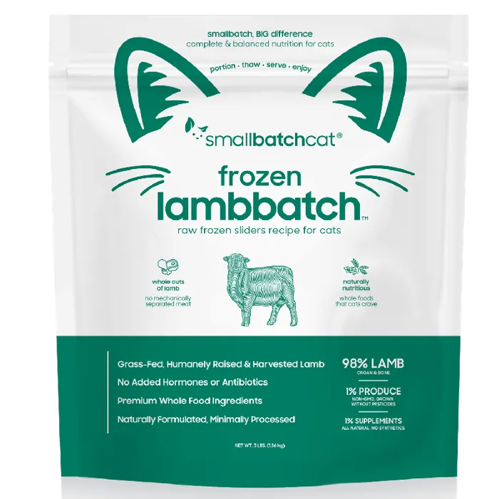 Smallbatch Cat Raw Frzn Lamb Sliders 3-lb