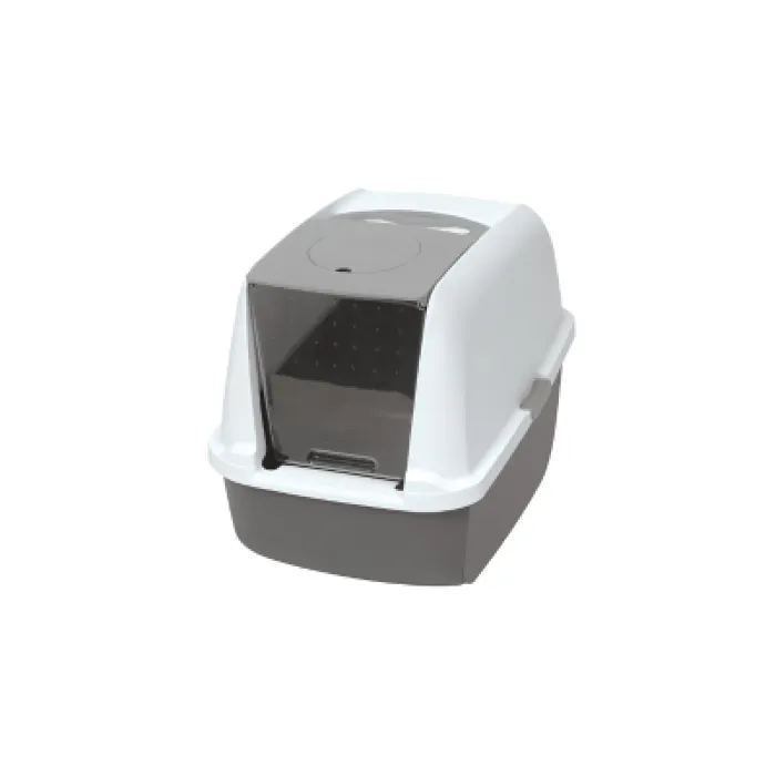 Hooded Cat Litter Pan Grey