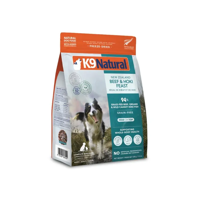 K9 NAT FRZ DRD HOKI BEEF 17.6OZ