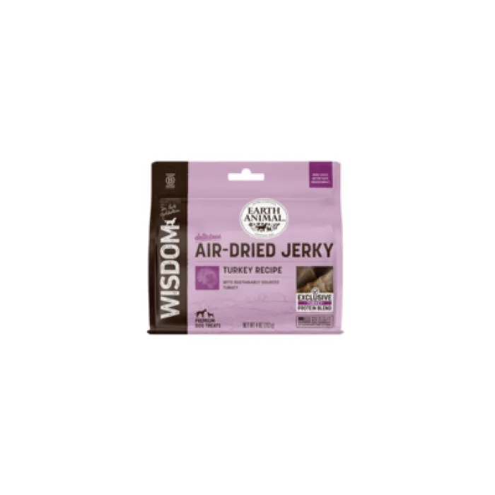 Earth Animal Dog Wisdom Air Dried Jerky Trky 4 Oz