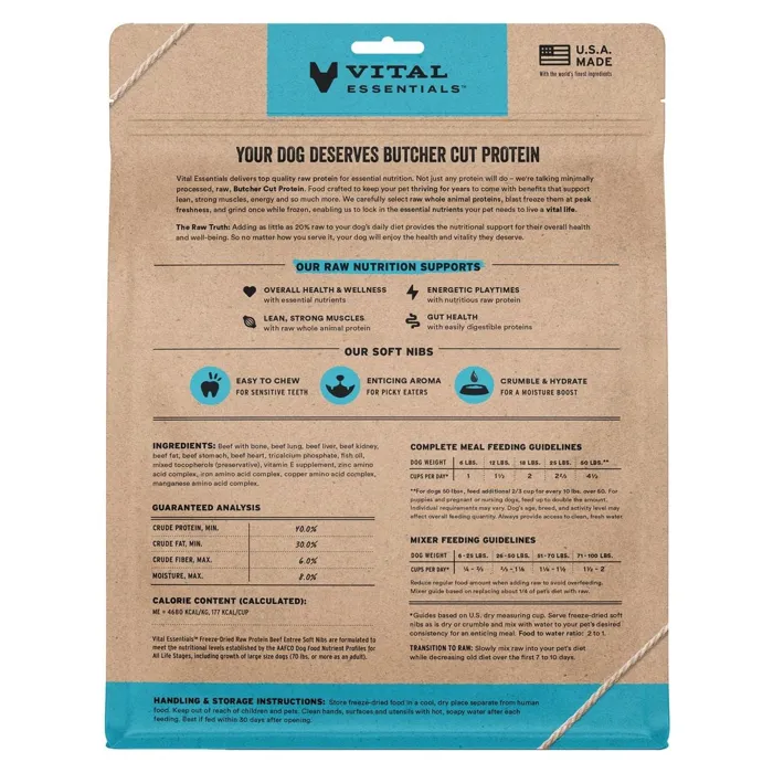 VE FRZ DRD DOG SOFT BEEF 14OZ