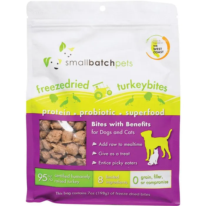 Small Batch Freeze Dried Turkey Small Bites 7 Oz