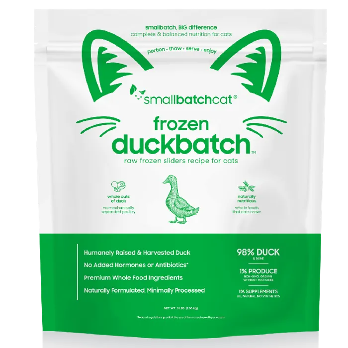 Small Batch Cat Frozen Duck Sliders 3-lb