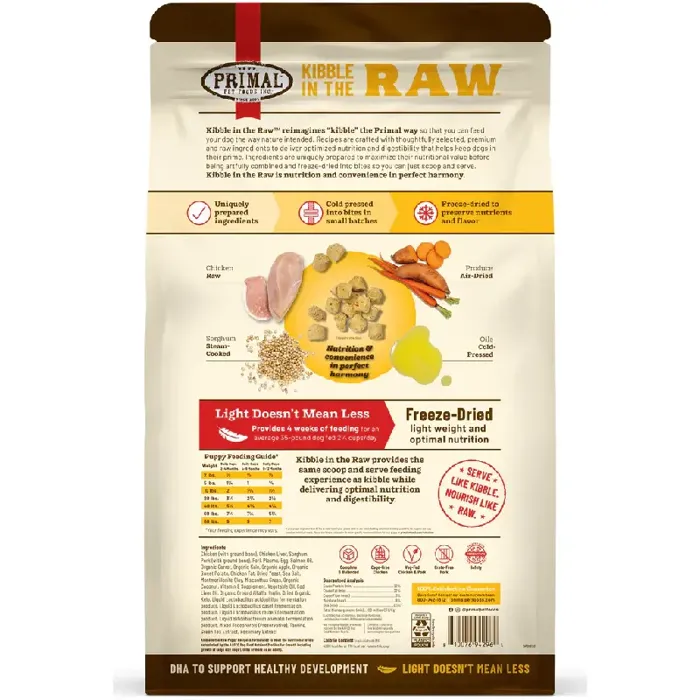 PRIMAL KITR DF PUP CHICKEN PORK 9LB