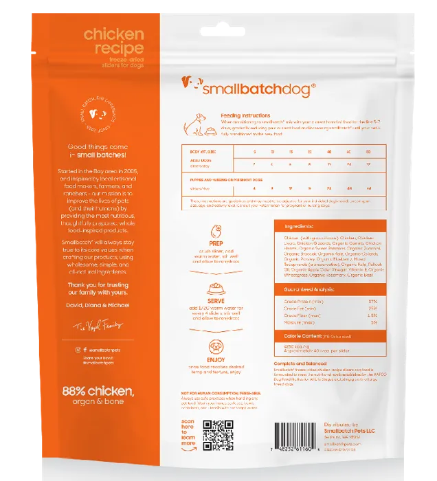 SB FRZ DRD DOG SLIDER CHICKEN 14OZ