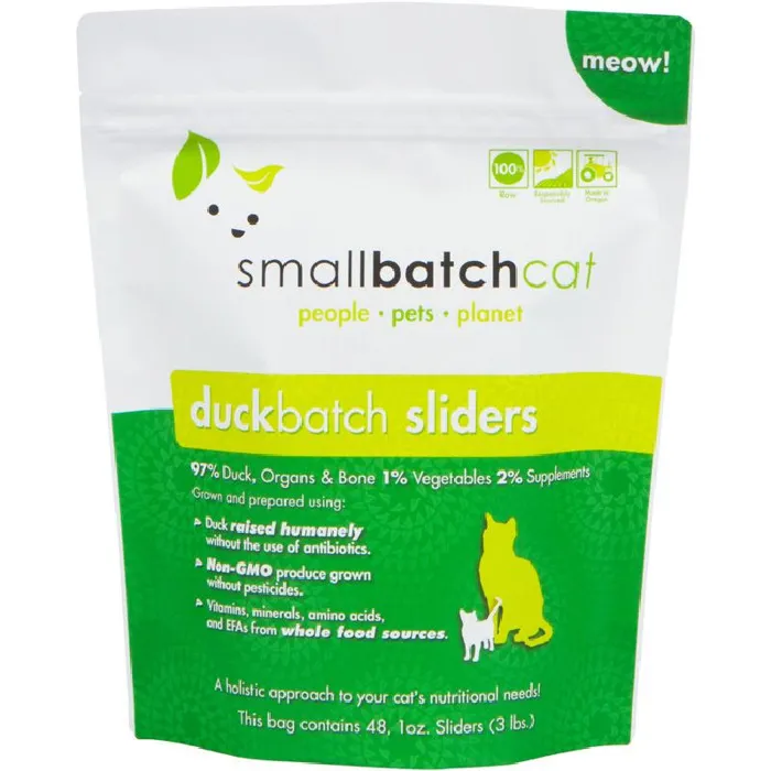 Small Batch Cat Frozen Duck Sliders 3-lb