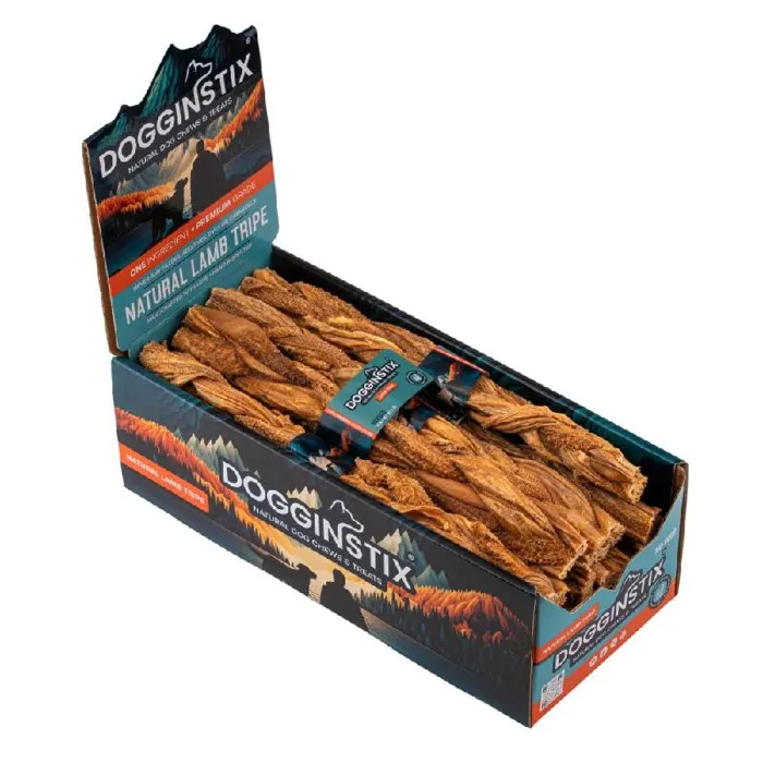 DOGGINSTIX LAMB TRIPE BRAID 12"