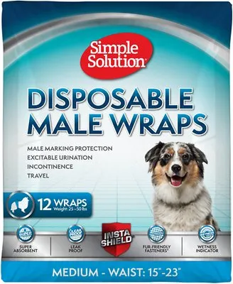 DISPOSABLE MALE WRAP MD 12PK
