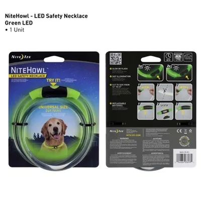 NITE HOWL RECHARGEABLE NECKLACE GREEN