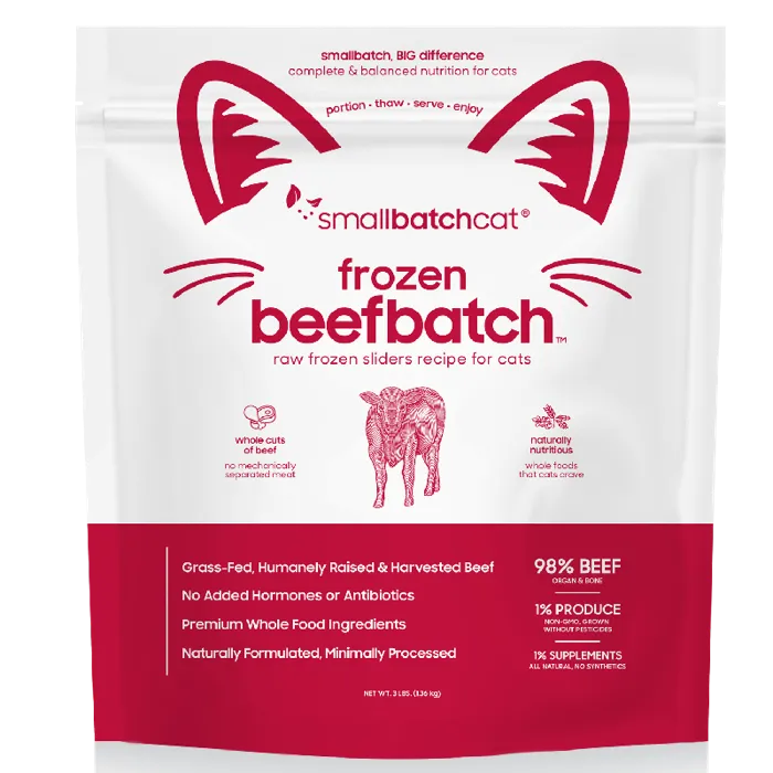Small Batch Cat Frozen Sliders Beef 3 Lb
