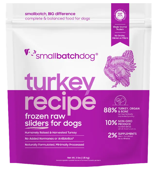 SB RAW DF SLIDERS TURKEY 3LB