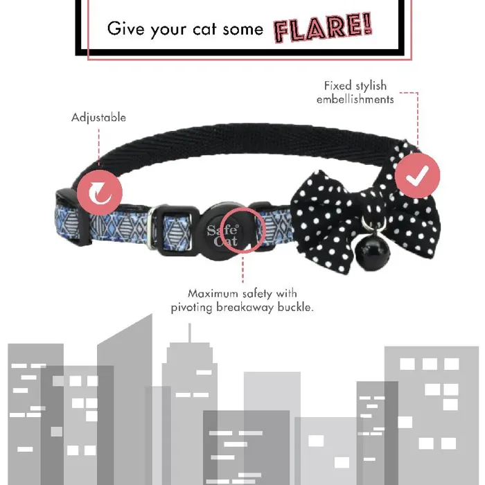 Adjustable Breakaway Cat Collar - Olive 3/8" X 8"