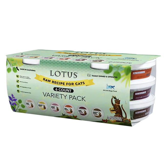 Lotus Variety Pack Raw Frozen 6-pk