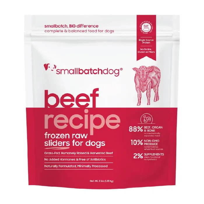 SB RAW DF SLIDERS BEEF 3LB