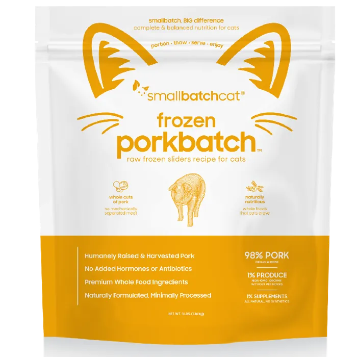 Smallbatch Cat Frozen Sliders Pork 3-lb