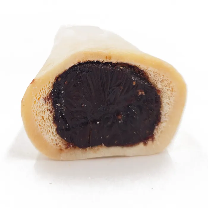 Tuesday's Natural Dog Company 5-inch beef filled bone filling close-up