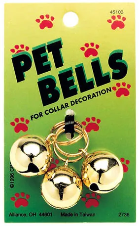 Round Dog Bells Gold - 3 Pack