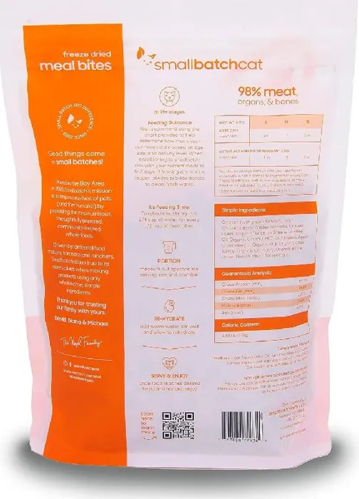 Small Batch Cat Food Fd Mealbites Chicken 10 Oz