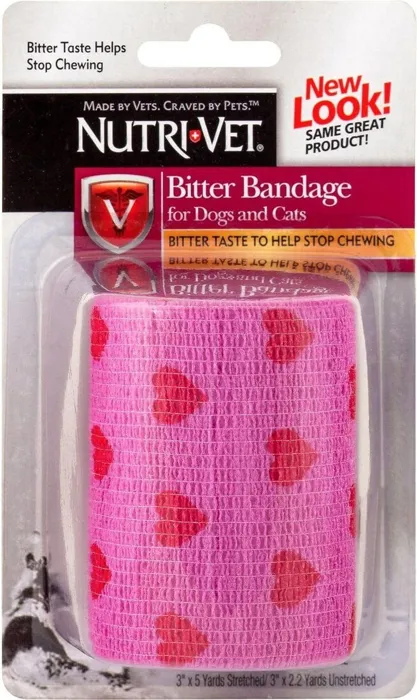 Nutri-vet Self-adhering Bitter Bandage Wrap 3"x5-yd