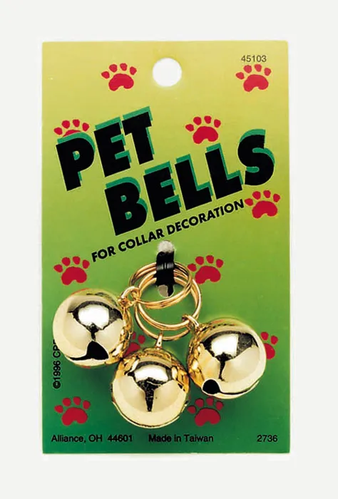 Round Dog Bells Gold - 3 Pack