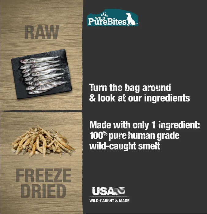 PUREBITE FRZ DRD WILD SMELT 2.1OZ