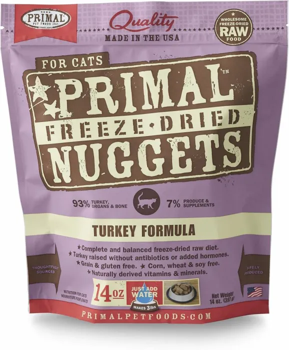 Freeze Dried Nuggets Grain Free Turkey Formula Cat Food 14-oz