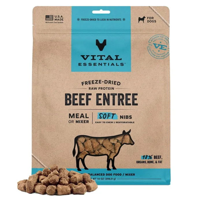 VE FRZ DRD DOG SOFT BEEF 14OZ