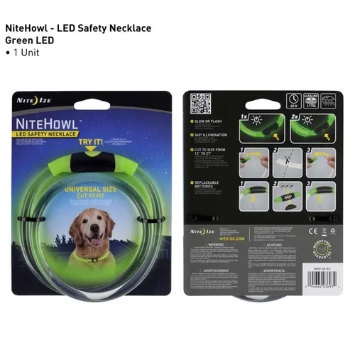 NITE HOWL RECHARGEABLE NECKLACE GREEN