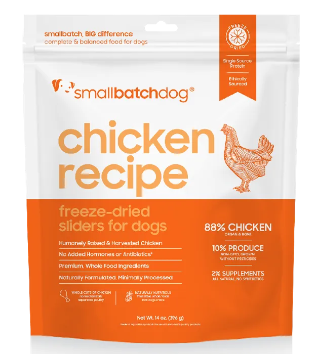 SB FRZ DRD DOG SLIDER CHICKEN 14OZ