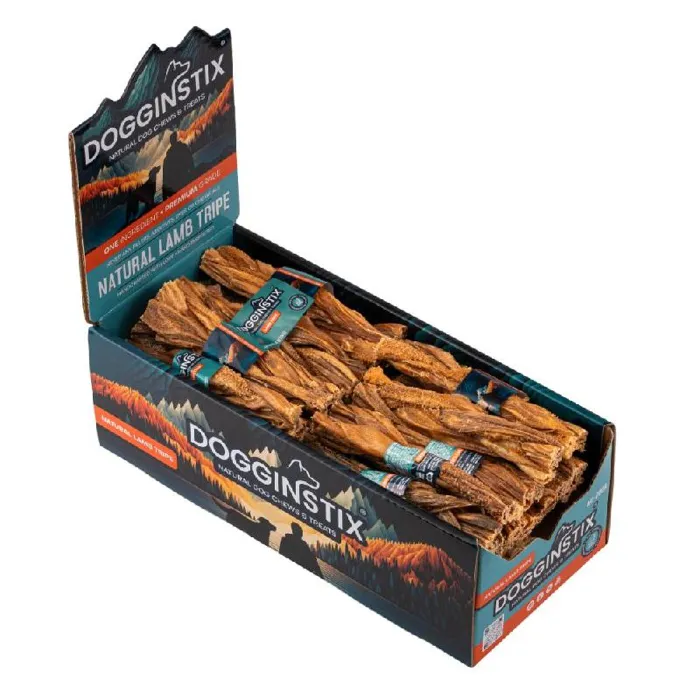 DOGGINSTIX LAMB TRIPE BRAID 6"
