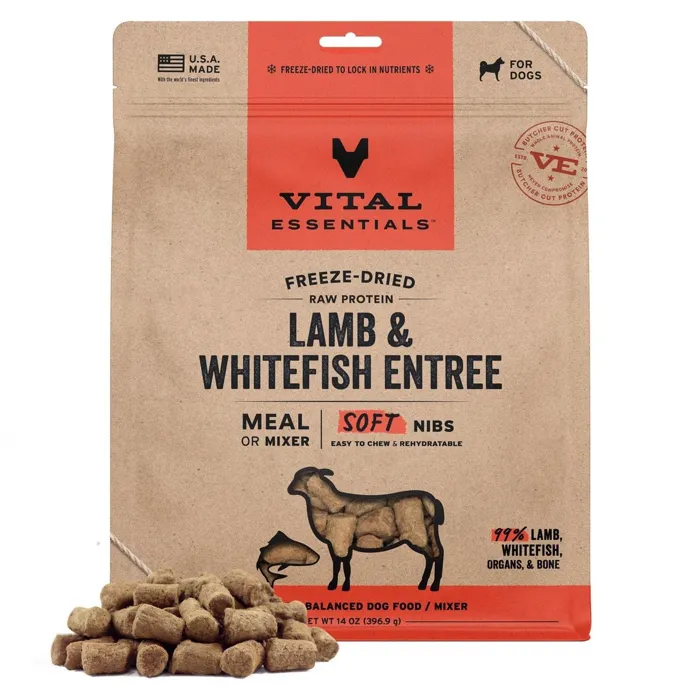 VE FRZ DRD DOG SOFT LAMB & FISH 14OZ